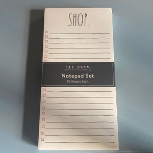 Rae Dunn notepad set (70 sheets each)